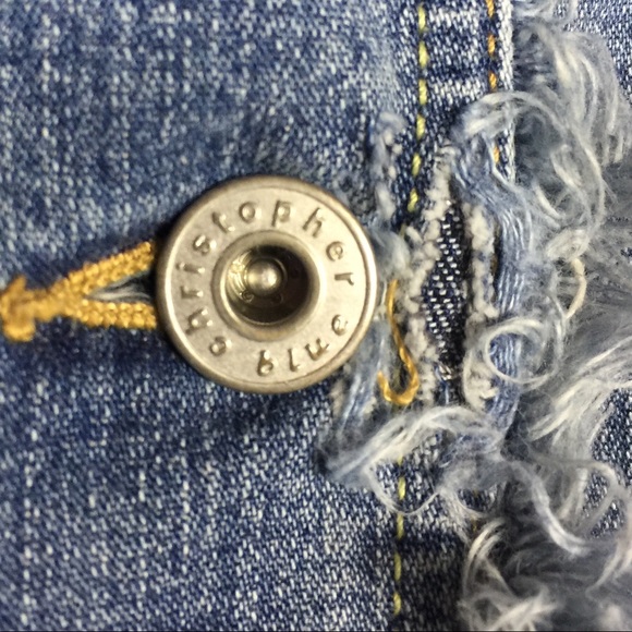 SOLD—DENIM JACKET—CHRISTOPHER BLUE  Size Medium. - Picture 3 of 8